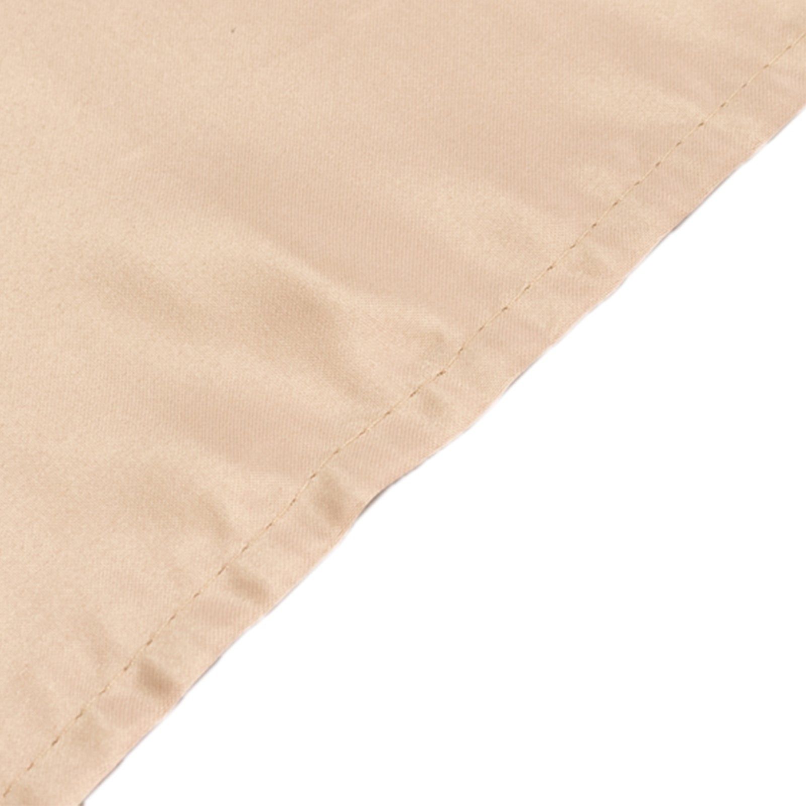 Luxurious Nude Lamour Satin Rectangle Tablecloth - 60x102, Durable & Silky Soft