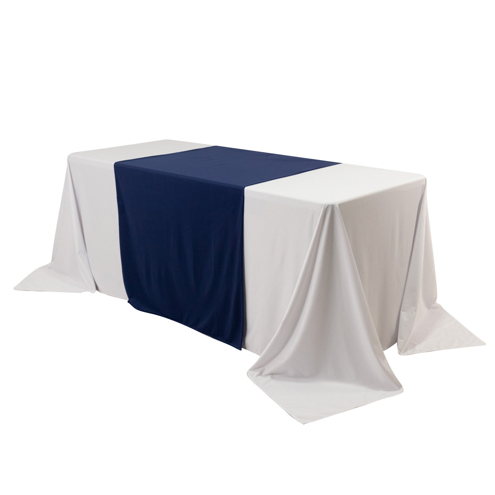 Navy Blue Extra Wide Premium Polyester 36x72 Table Runner - Ideal for Sublimation Printing
