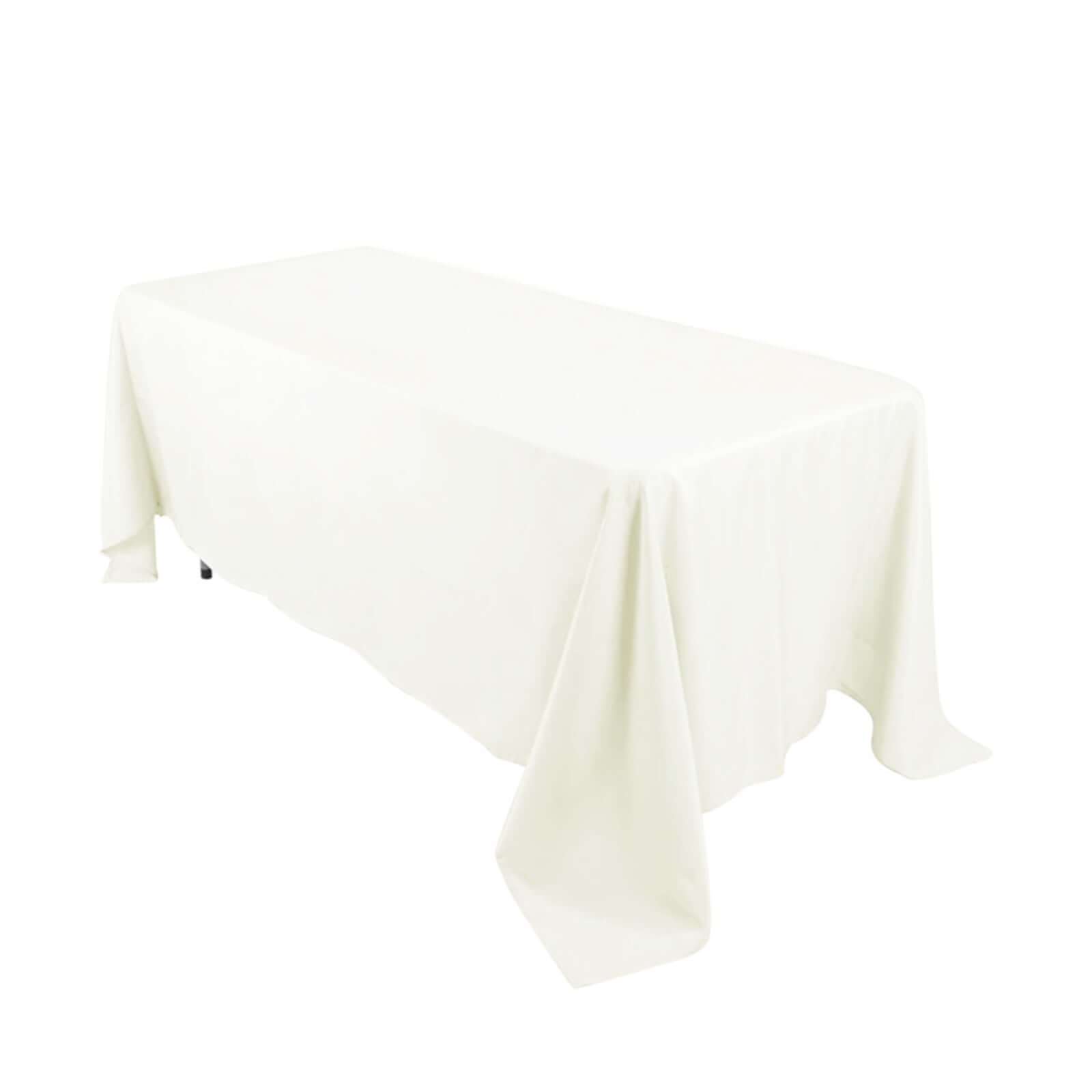 Ivory 72x120 Rectangle Premium 220GSM Stain-Resistant Polyester Tablecloth
