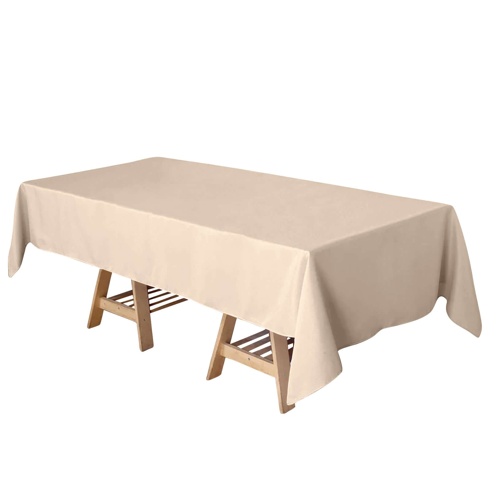 Stylish and Durable Nude Polyester 60x102 Rectangle Tablecloth - Perfect for Events