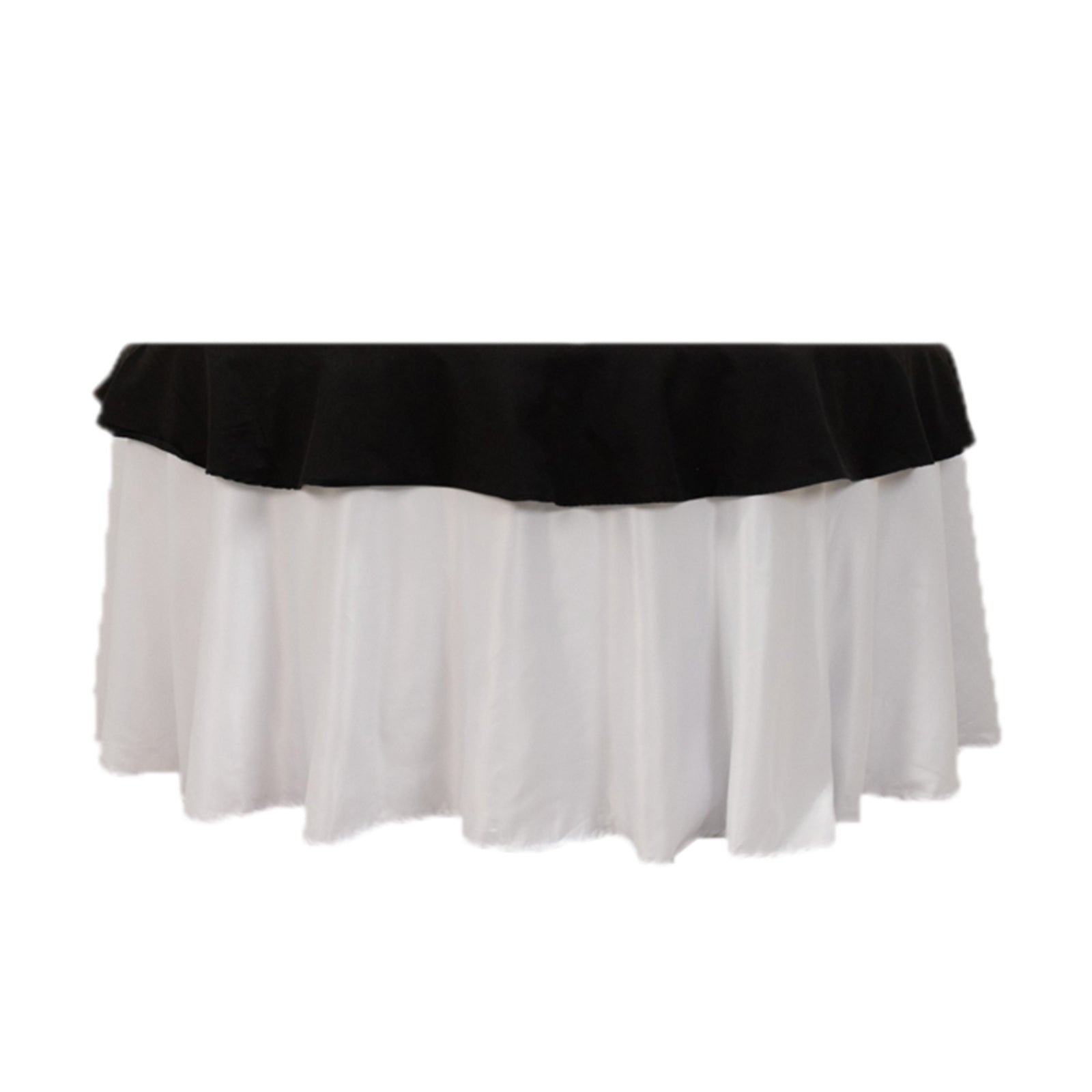 Black 70" Wrinkle-Resistant Cotton Blend Round Tablecloth - Ideal for Events