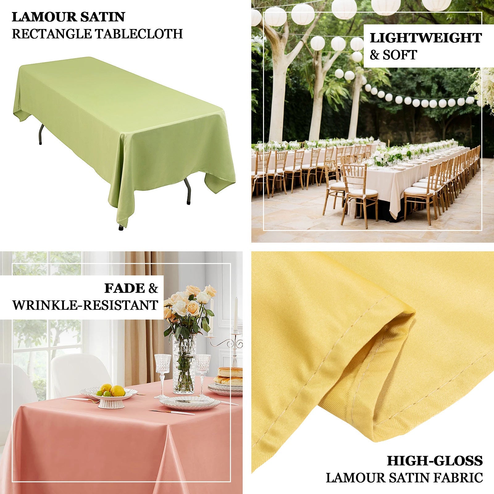 Royal Blue Lamour Satin Rectangle Tablecloth (60x102) - Durable, Silky Soft & High-Quality