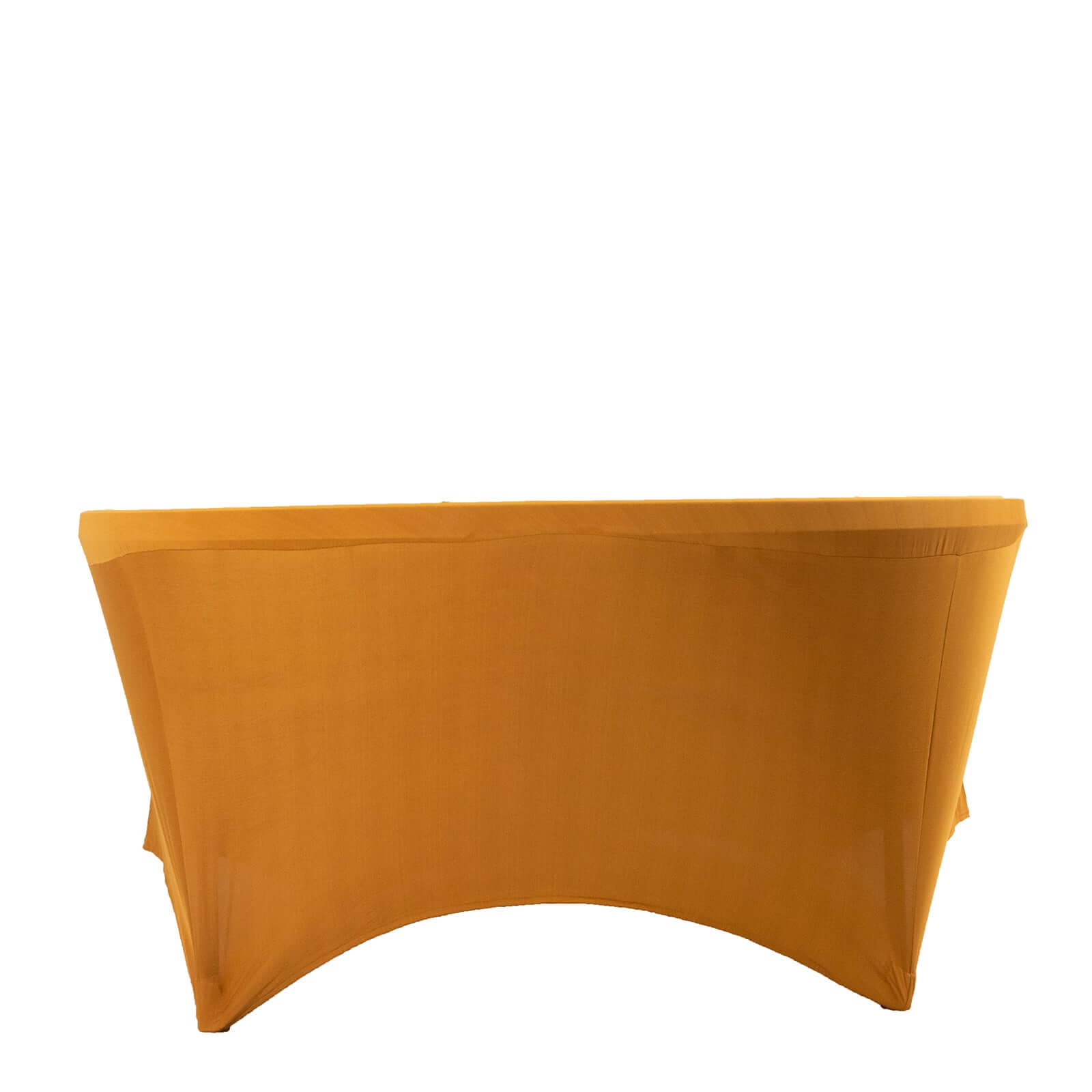 Durable Gold Stretch Spandex 6ft Round Tablecloth - Ideal for Events & Presentations