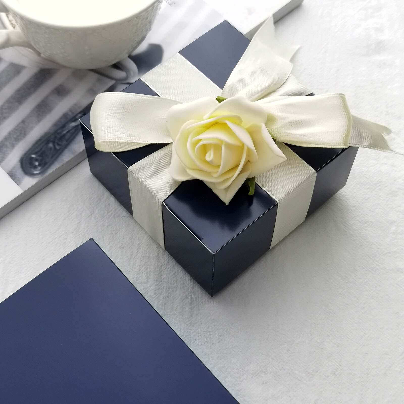 100-Pack Navy Blue Cardstock 4x4x2 Party Favor Gift Boxes for DIY - Great Value!
