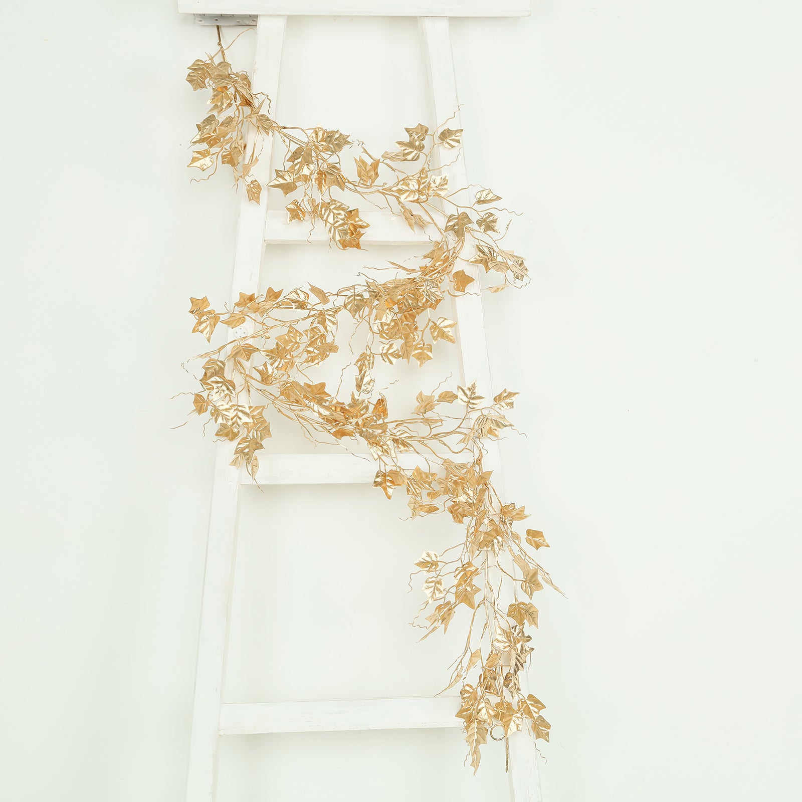 6.5ft Metallic Gold Artificial Ivy Garland for Table, Arch and Backdrop Decoration