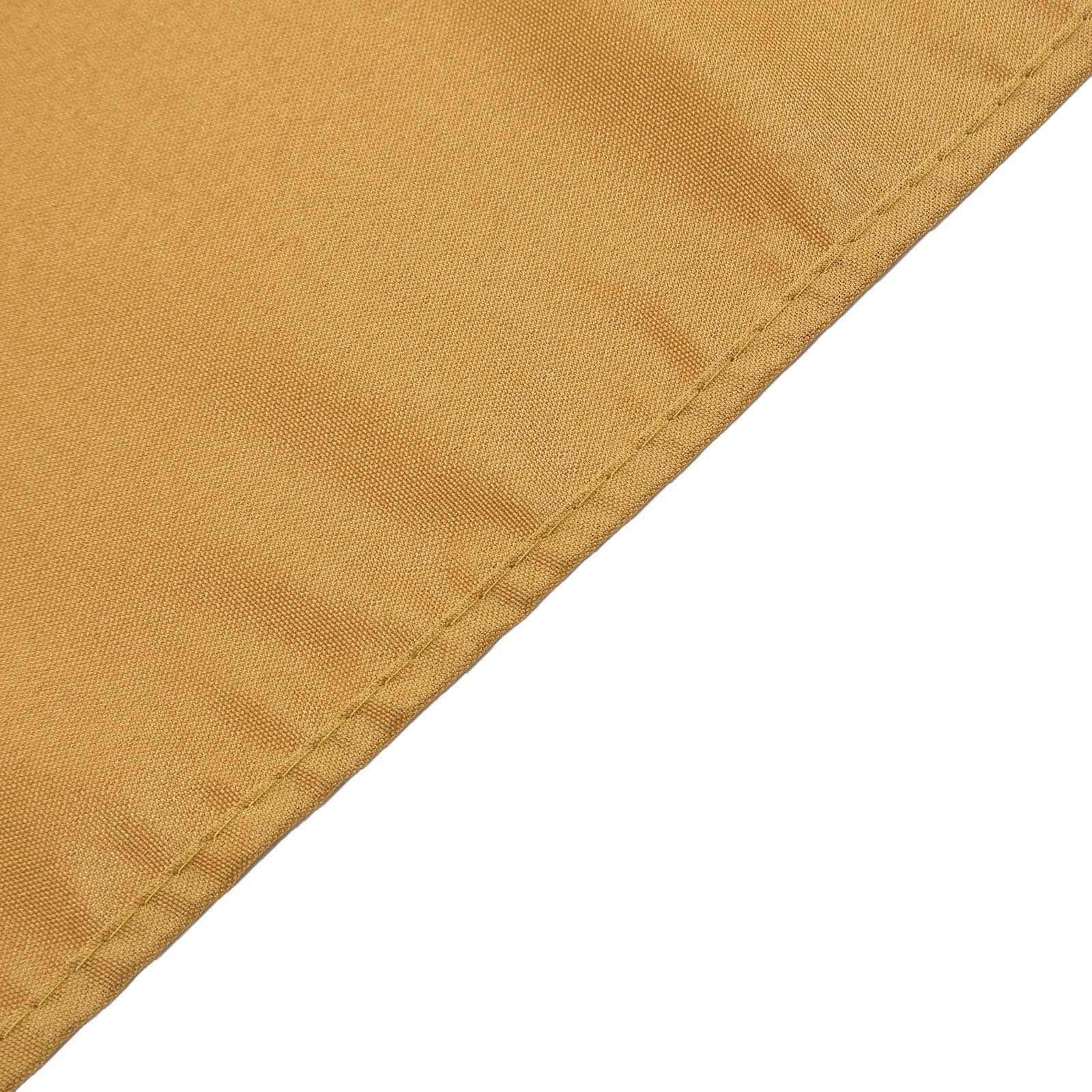 Hot! Wrinkle-Resistant Gold Polyester 60x126 Rectangle Tablecloth for Weddings & Parties