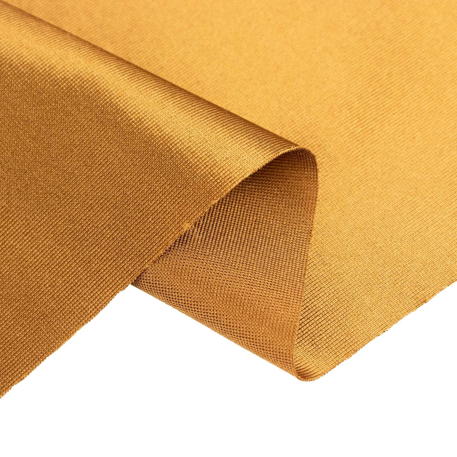 Premium Shimmer Gold Scuba Polyester Fabric Roll - Wrinkle-Free, 60x10 Yards, Ideal for DIY