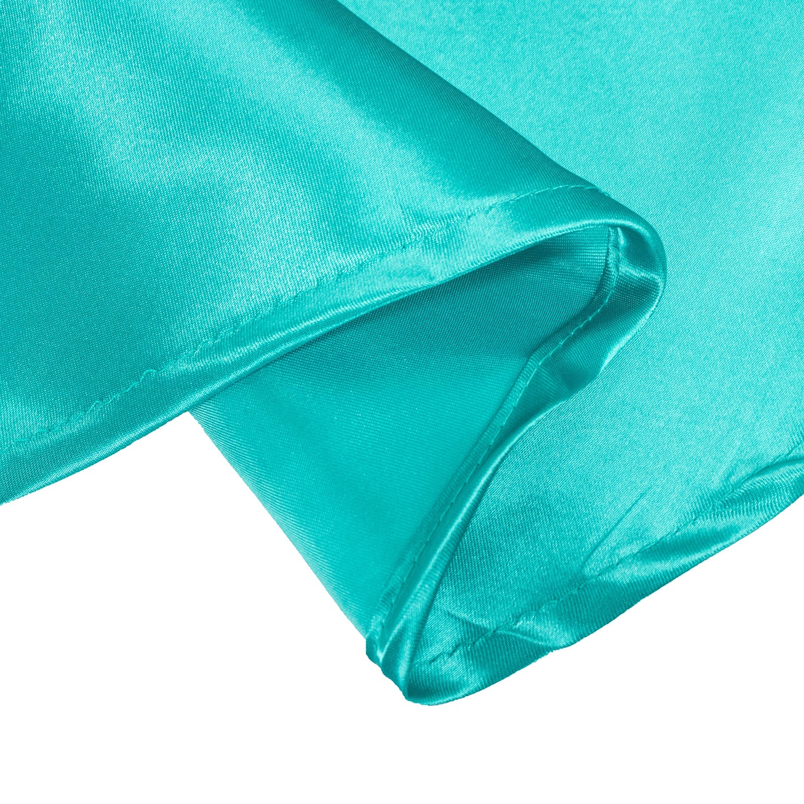 Hot! Turquoise Satin 132' Round Seamless Tablecloth