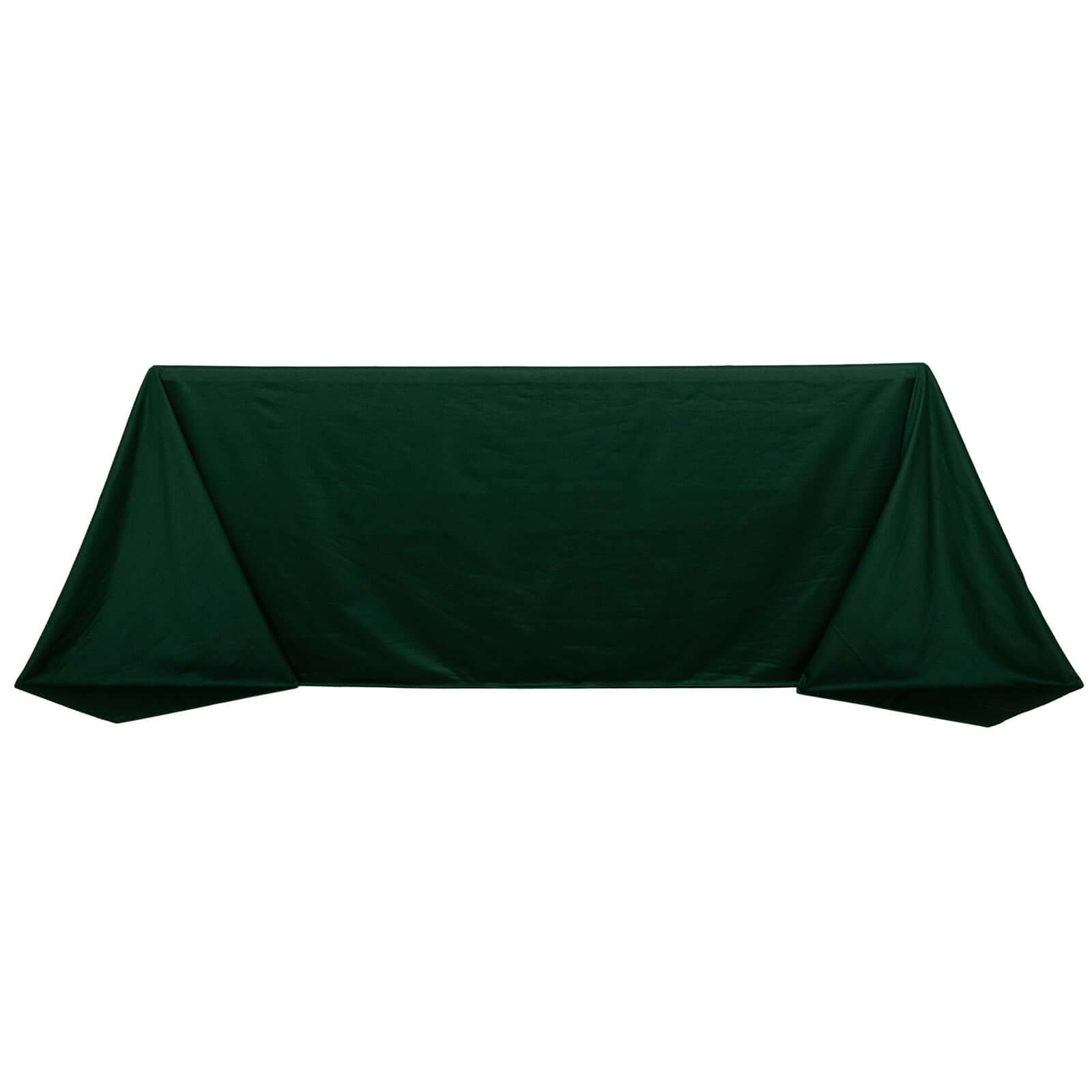 Wrinkle-Free, Stain-Resistant Premium Scuba 90x132 Emerald Green Rectangular Tablecloth
