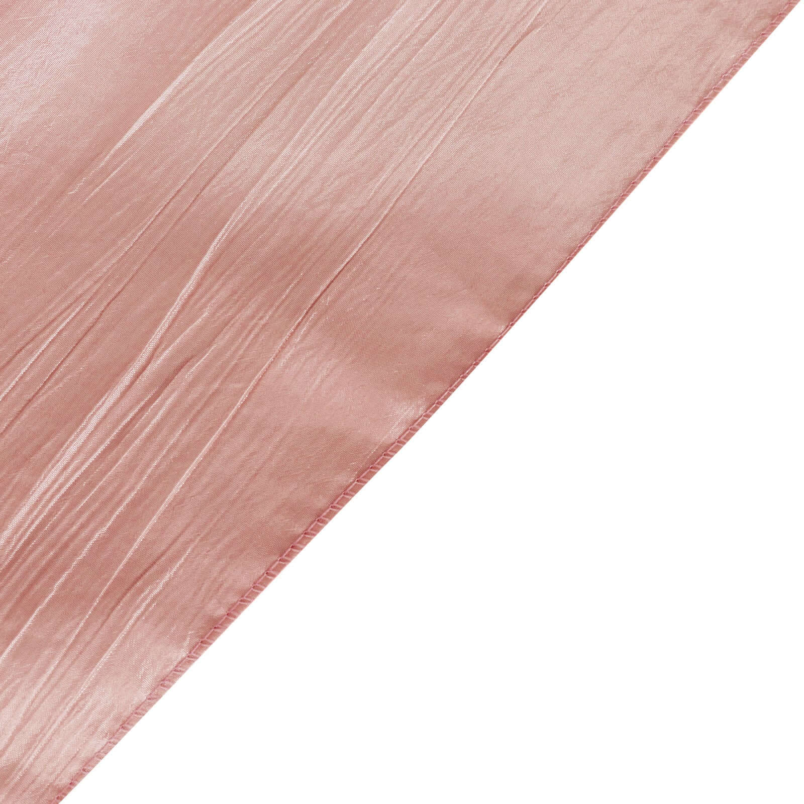 Hot Sale! Seamless Accordion Crinkle Dusty Rose Taffeta 132 Round Tablecloth for Events
