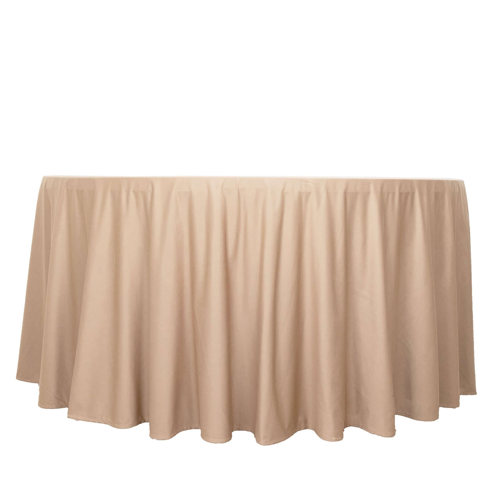 120' Nude Premium Scuba Seamless Tablecloth - Wrinkle & Stain Resistant