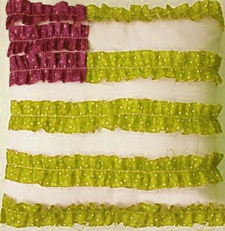25 Yards 1-Inch Ivory Double-Layer Ruffled Lace Trim with Satin-Edged Organza and Gingham Polyester