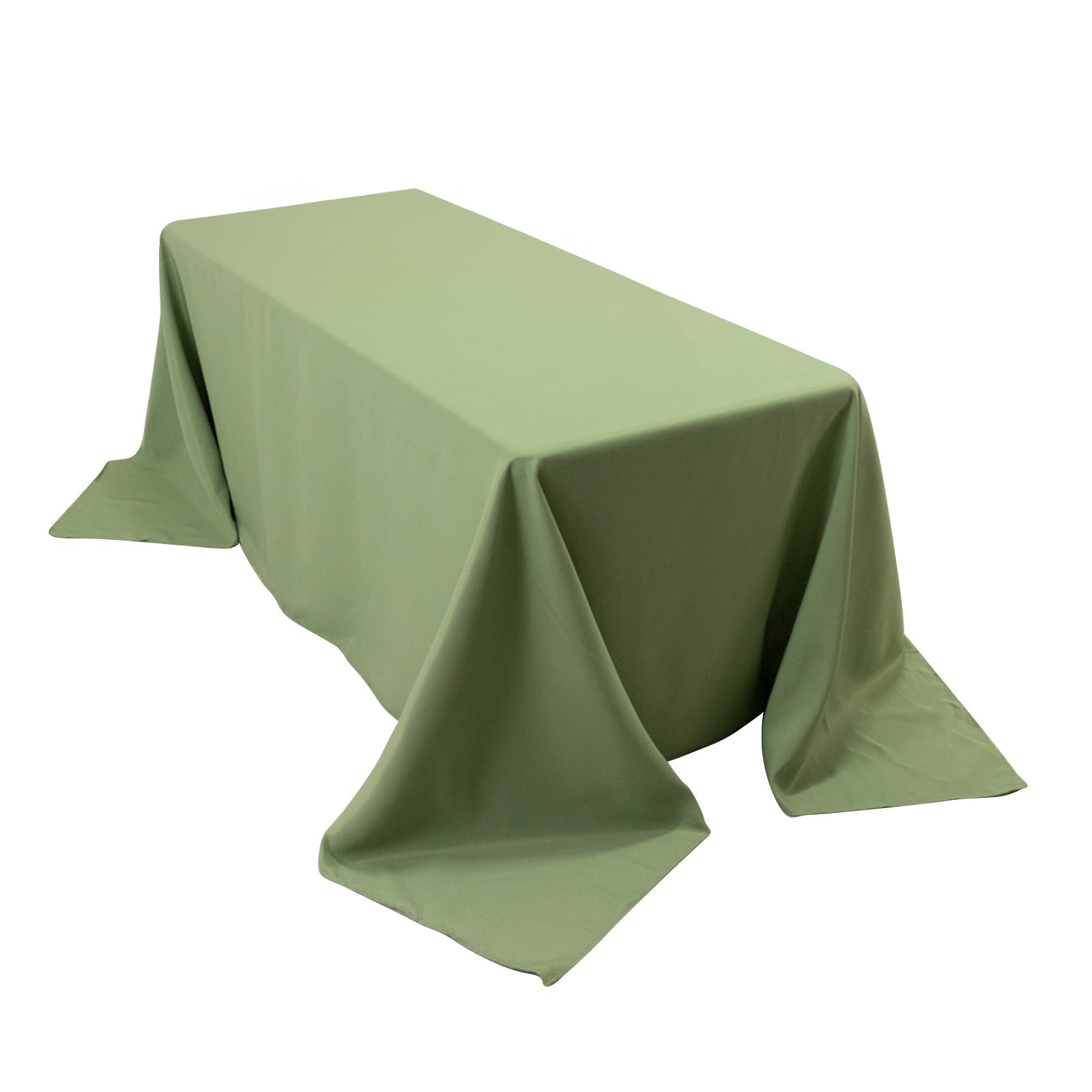 Exclusive Sage Green 90x132 Premium Polyester Seamless Tablecloth - Stain-Resistant