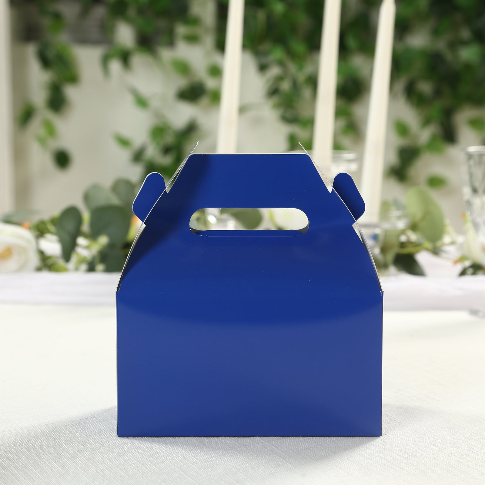 25-Pack Royal Blue Party Favor Tote Gable Candy Gift Boxes