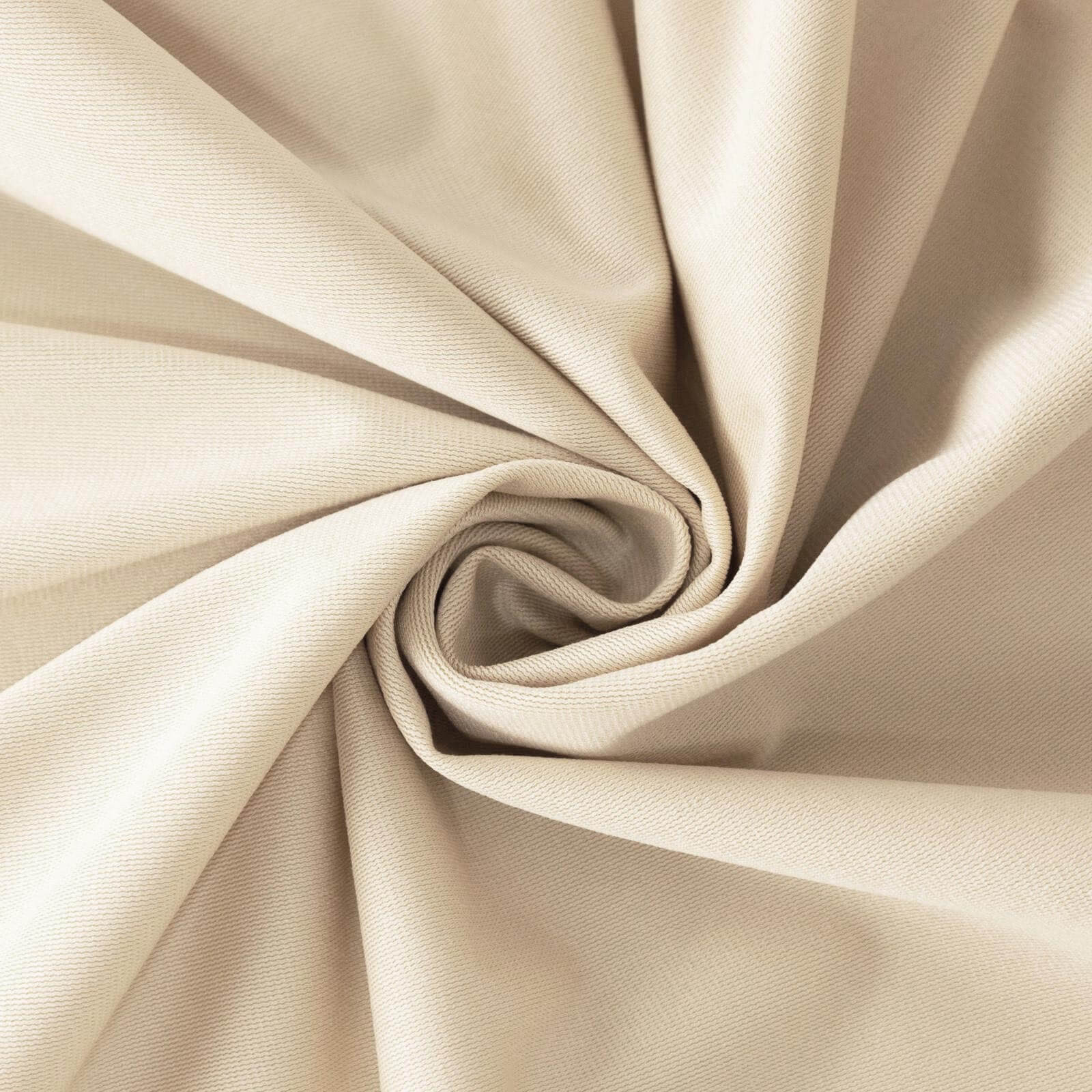 Premium Wrinkle-Free & Stain-Resistant Seamless Beige Scuba Rectangular Tablecloth 90x156
