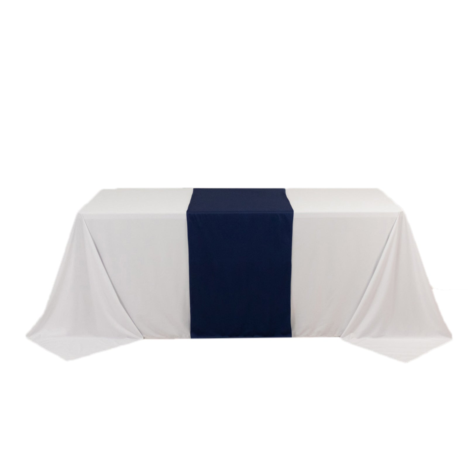 Navy Blue Durable Polyester 24x72 Table Runner for Trade Shows