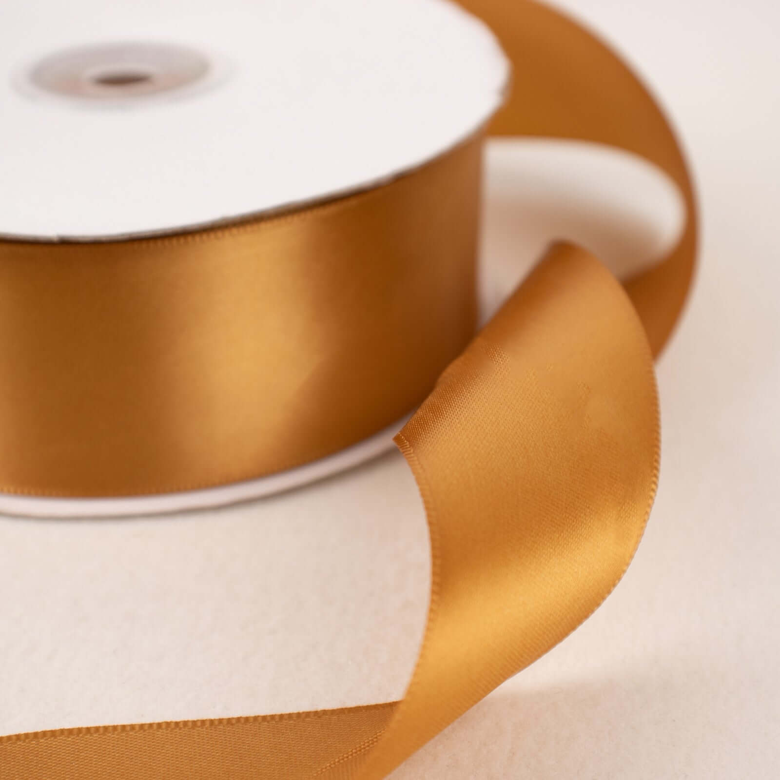 50-Yard 1.5-Inch Gold Single-Sided Decorative Polyester Satin Ribbon