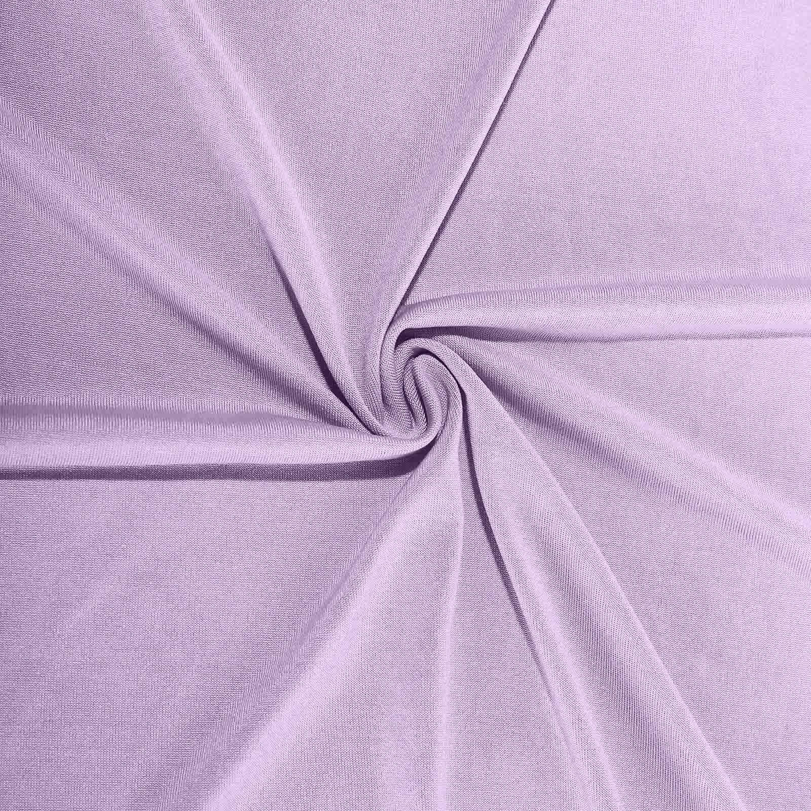 Lavender Lilac Spandex Stretch Fitted Cocktail Table Cover for 24 - 32 Dia Tables