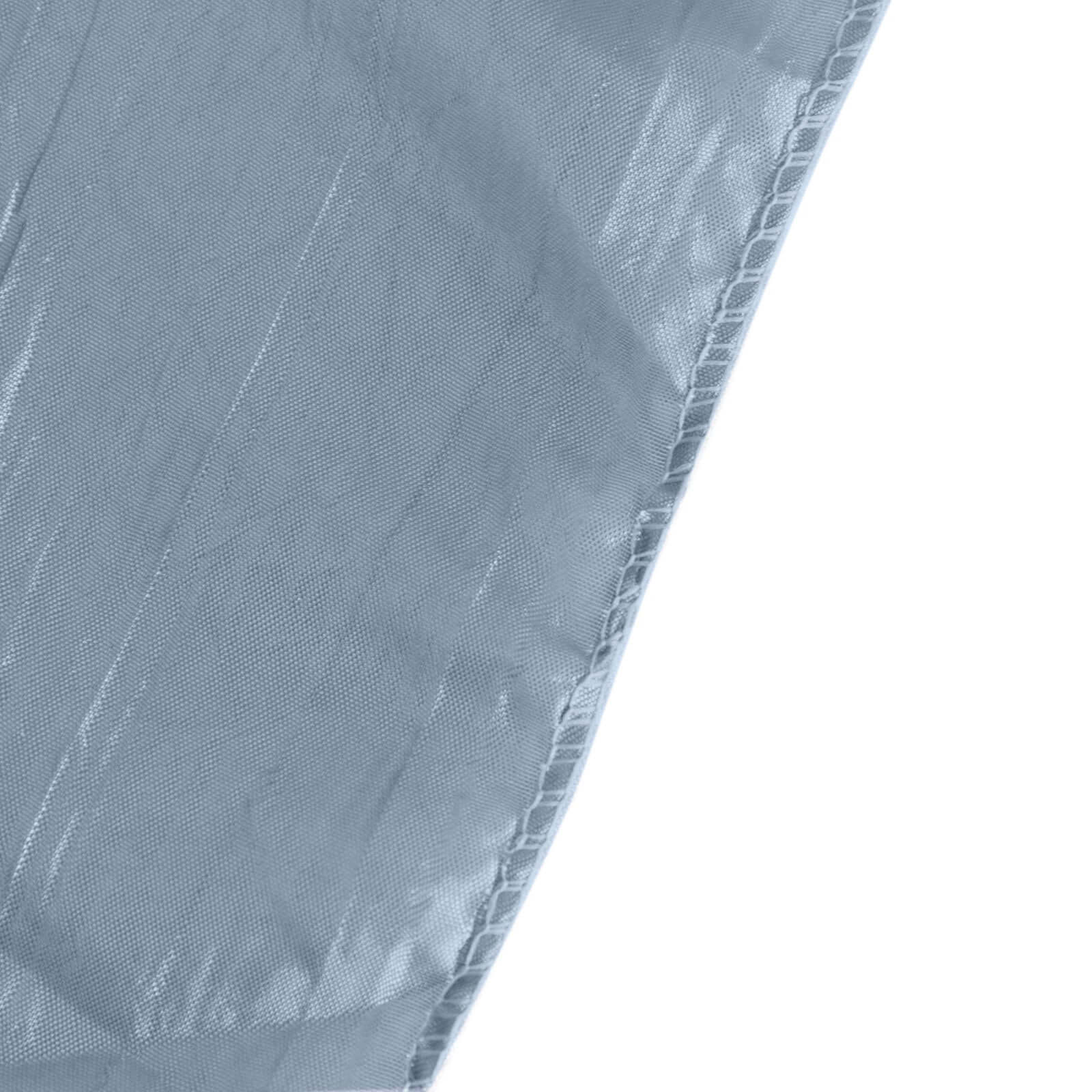 Reusable Dusty Blue Crinkle Crushed Taffeta Slipcover for Banquet Chairs
