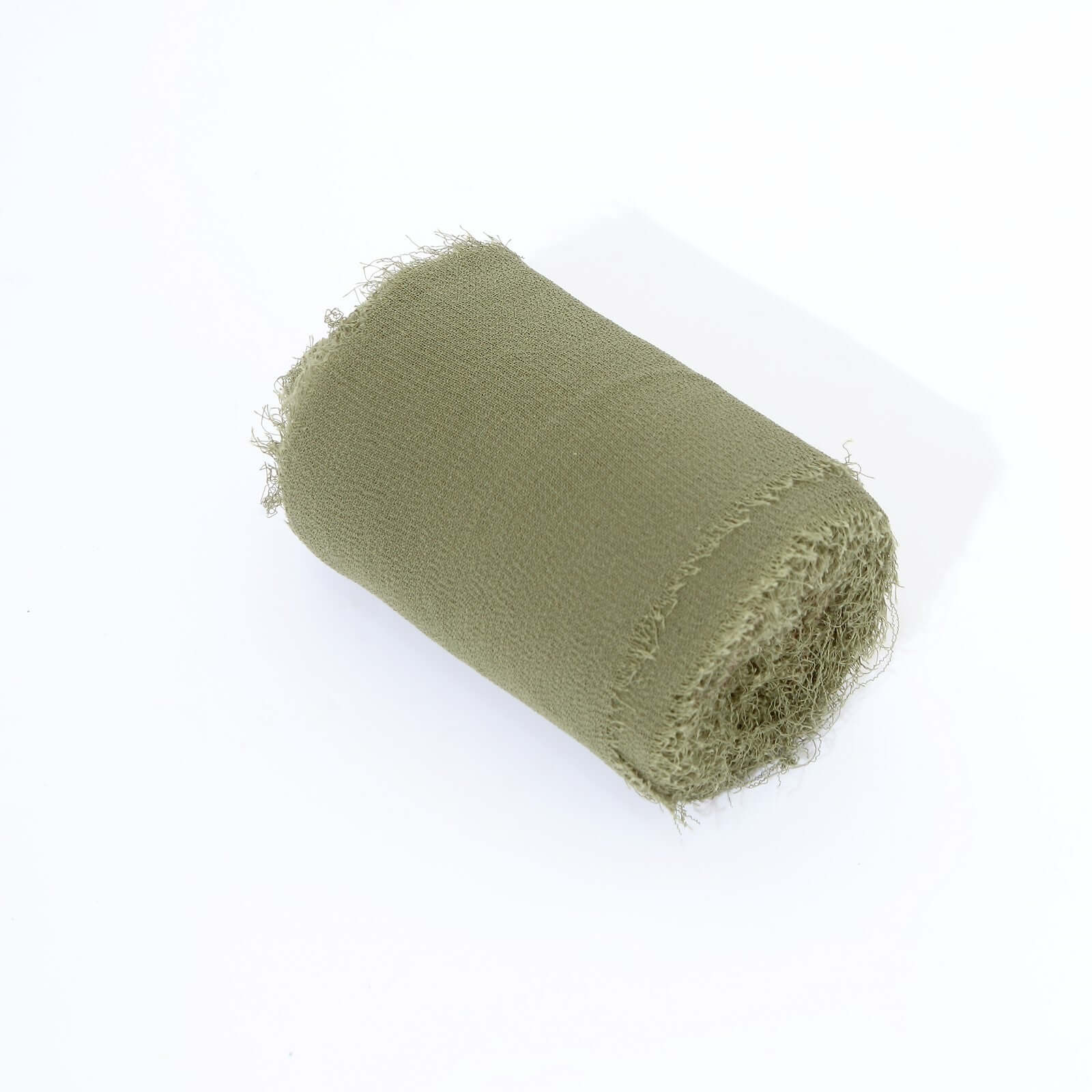 Hot Deal! 2-Pack 6yds Dusty Sage Green Silk-Like Chiffon Ribbon Rolls for DIY Wedding Bouquets