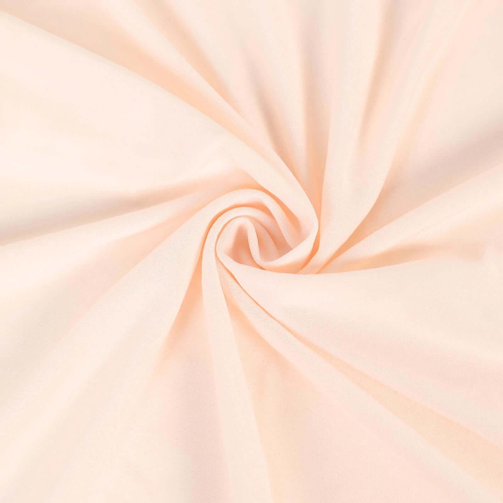 Hot Deal! Blush Spandex 4-Way Stretch Wrinkle-Free Event Backdrop Curtain, 5ft x 14ft with Rod Pockets