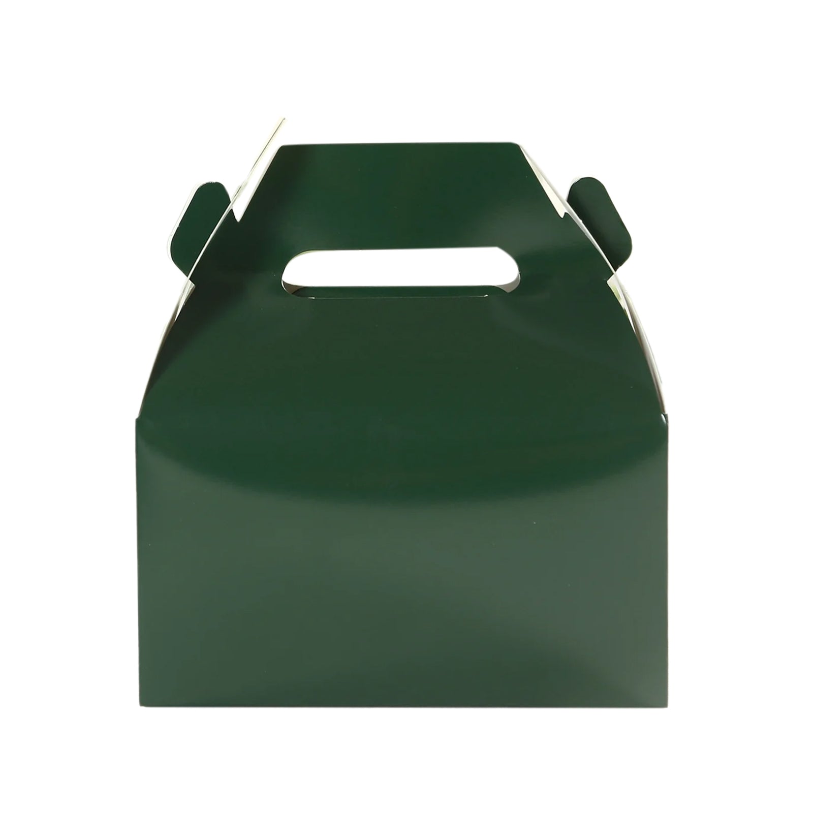 25-Pack Hunter Emerald Green Tote Gable Candy Gift Boxes - Ideal for Party Favors