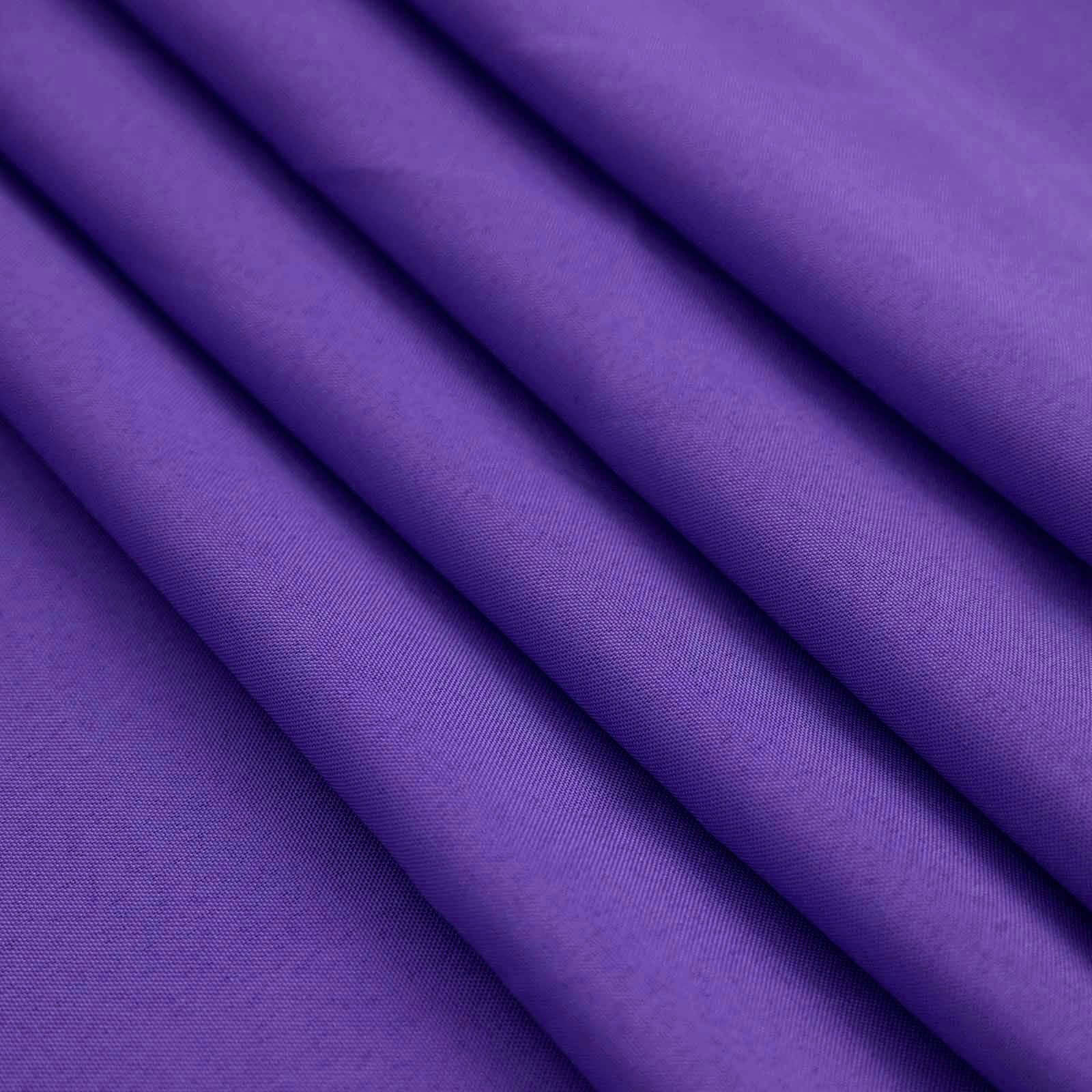 Purple 90x132 Polyester Seamless Wrinkle-Resistant Rectangle Tablecloth - Great Deal!