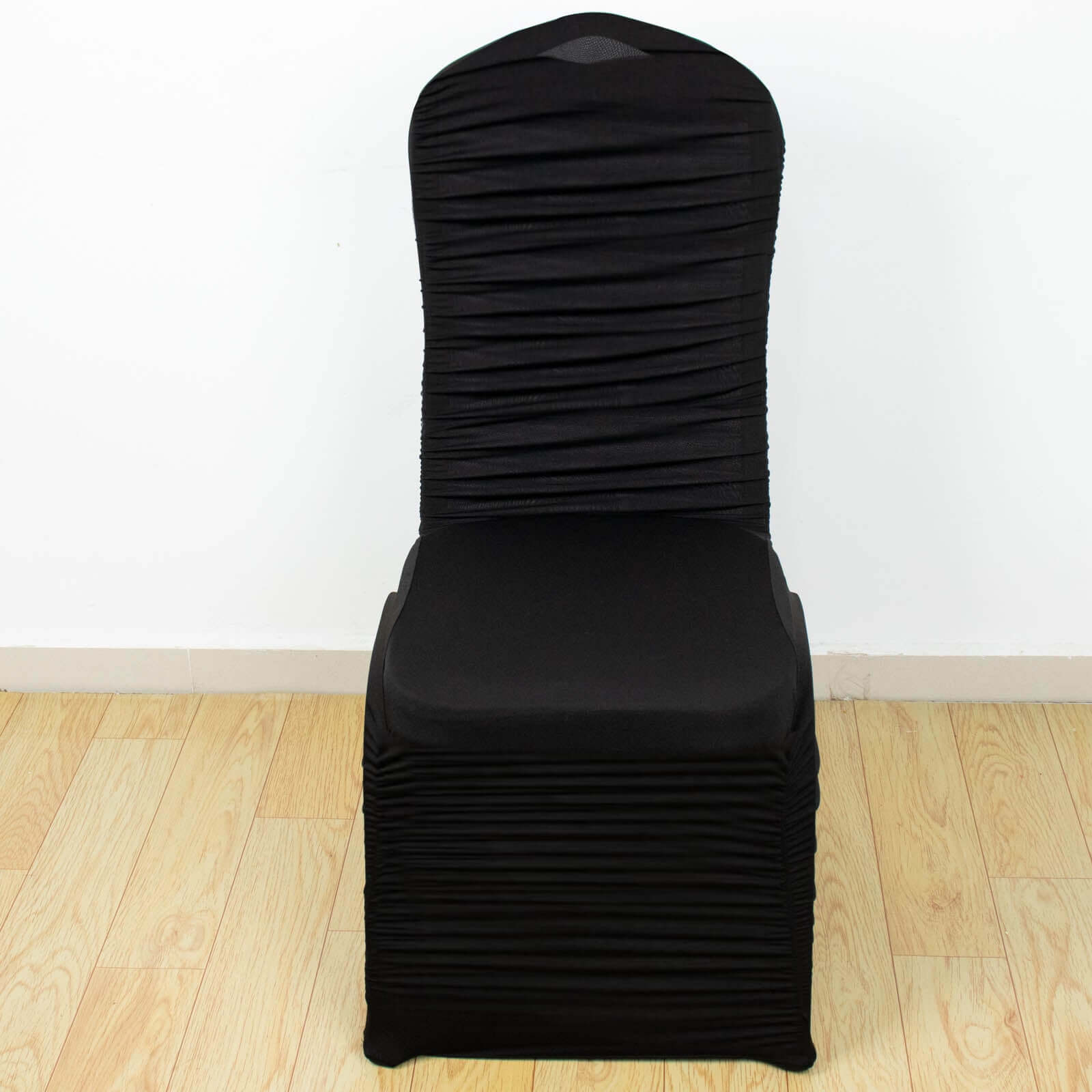 Black Premium Spandex Rouge Stretch Slip-On Cover for Banquet Chairs