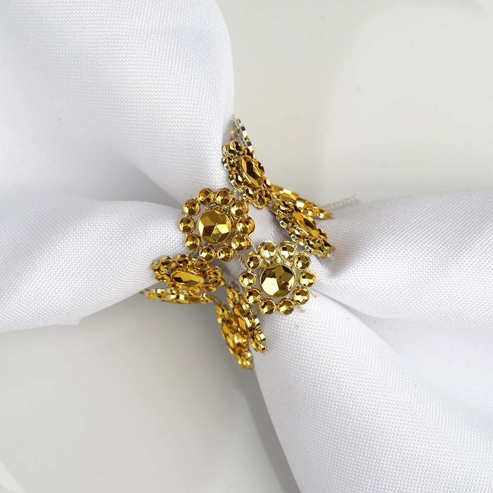 Hot Sale! 4 - inch Wide, 10 - Yard Gold Fleur Diamond Rhinestone Ribbon for DIY Crafts and Decor