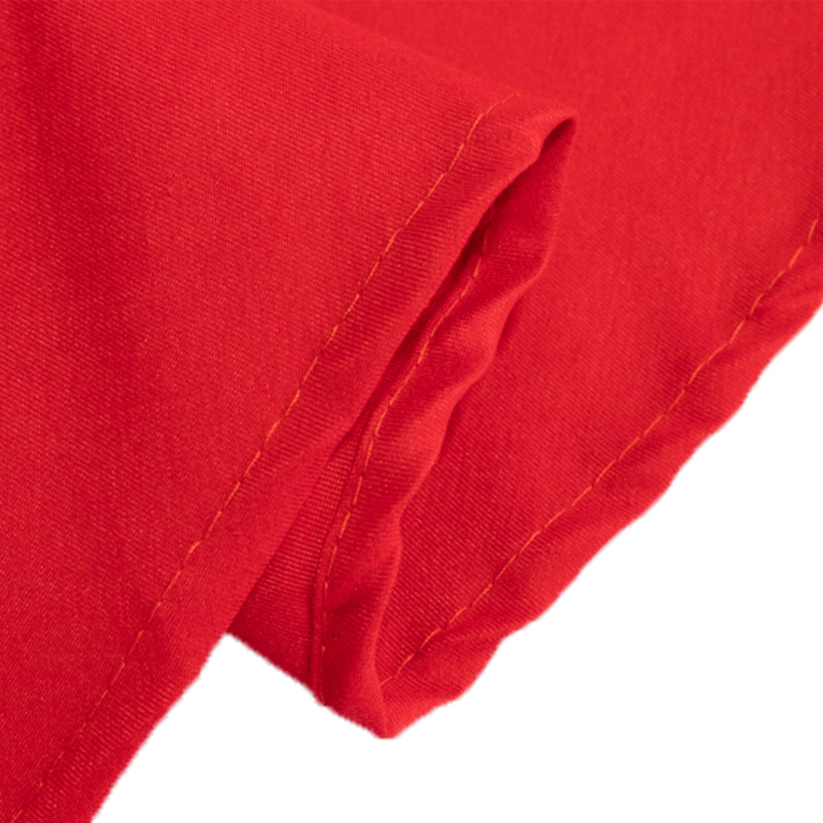 Red 108-Inch Wrinkle-Resistant Cotton Blend Round Tablecloth