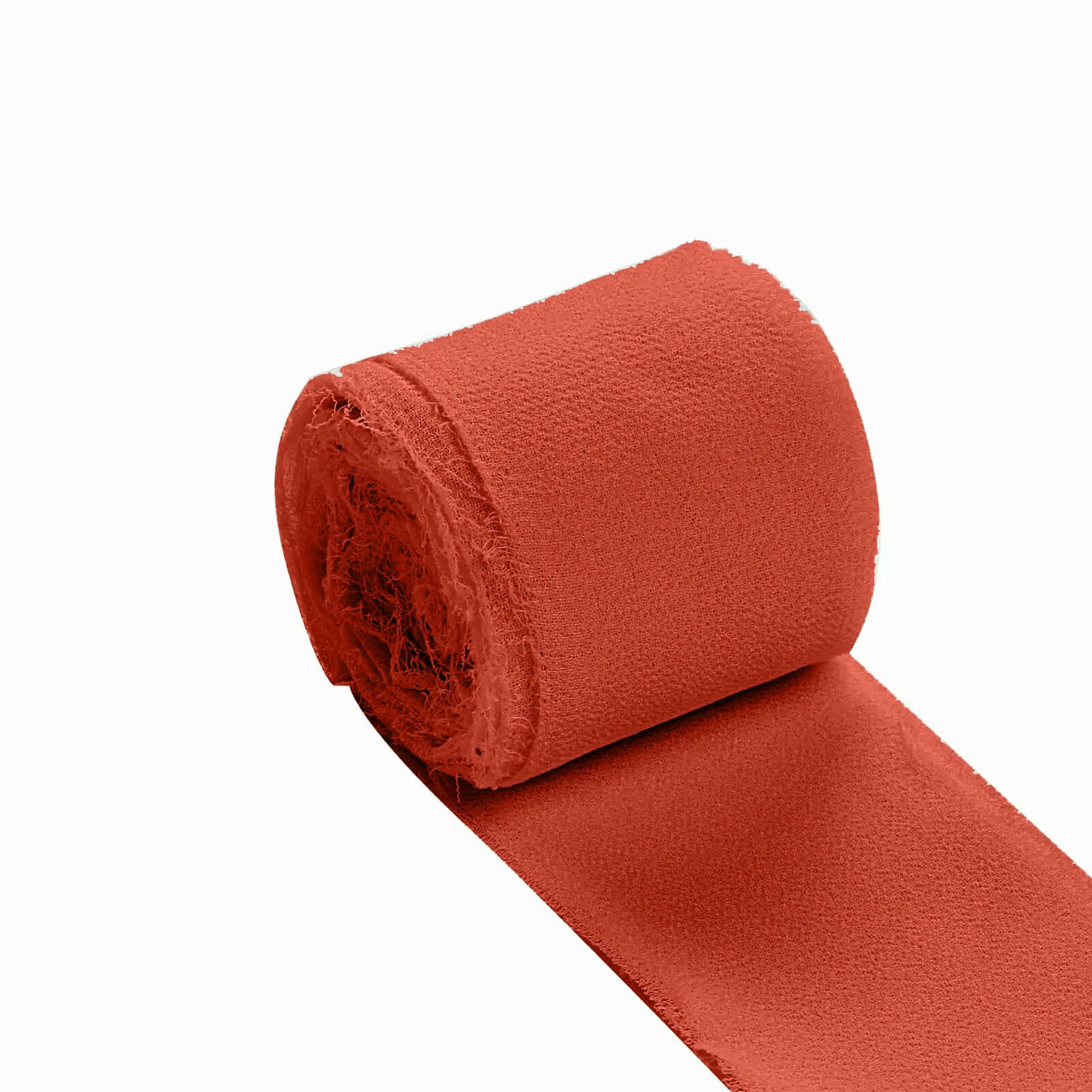 Special Offer! 2-Pack 6-Yard Terracotta (Rust) Silk-Like Chiffon Ribbon Rolls for DIY Wedding Bouquets