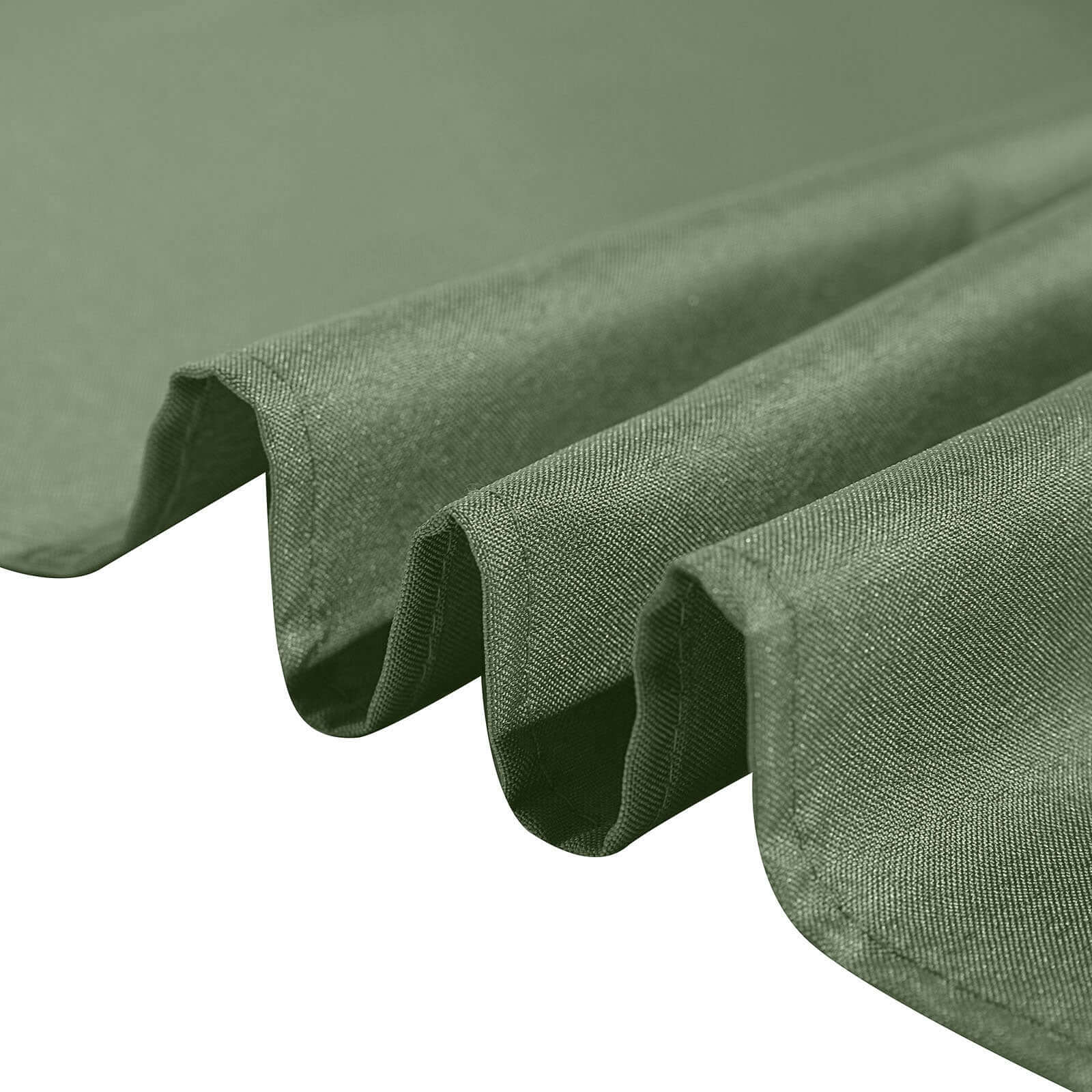 Olive Green Polyester Wrinkle-Resistant 60x126 Rectangle Tablecloth - Great for Events