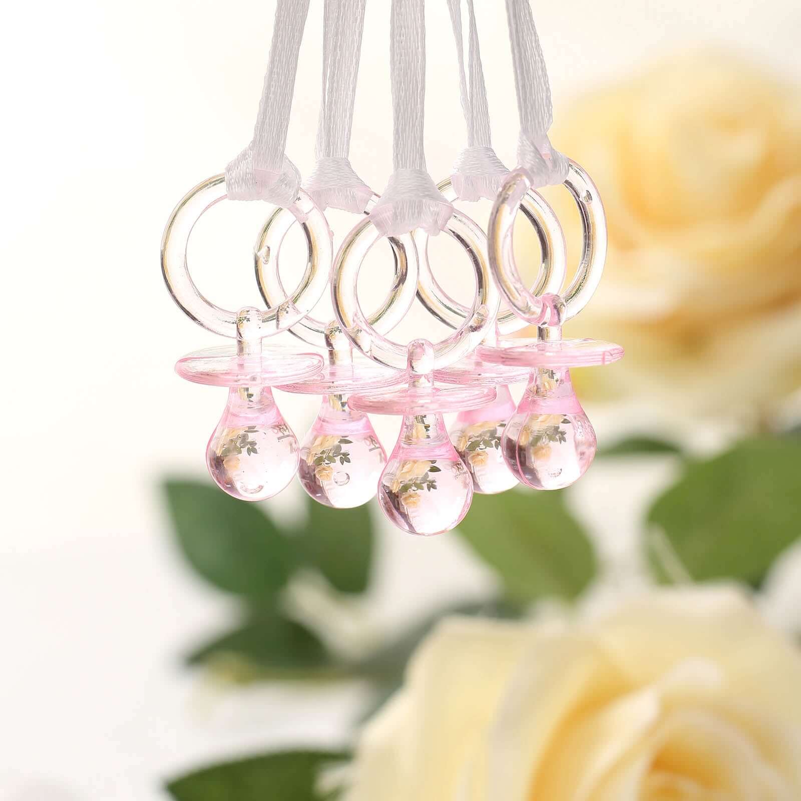 Hot Deal! 12-Pack Pink Decorative Baby Pacifiers for Baby Showers