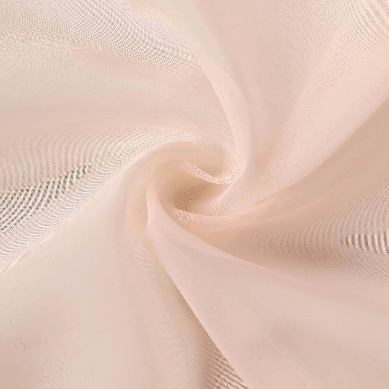 5ft x 32ft Premium Blush Chiffon Flame-Resistant Curtain Panel, Ideal for Events
