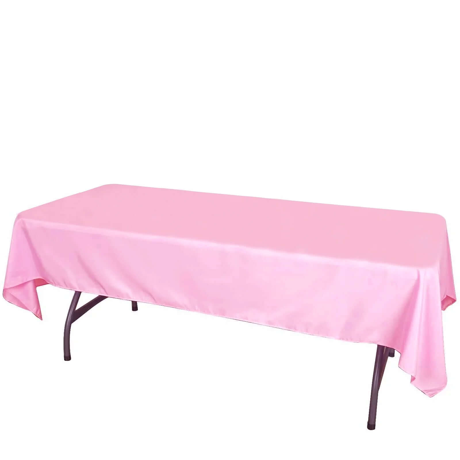 Pink 60x102 Rectangle Polyester Tablecloth - Durable and Elegant Table Cover