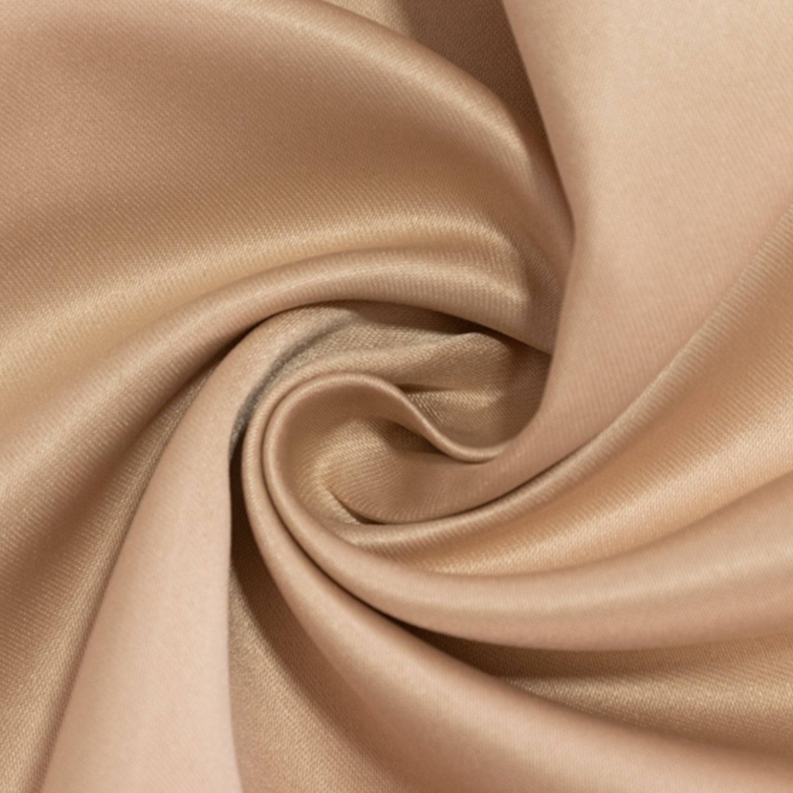 Exclusive Lamour Satin Nude 120" Round Seamless Tablecloth with Soft Sheen