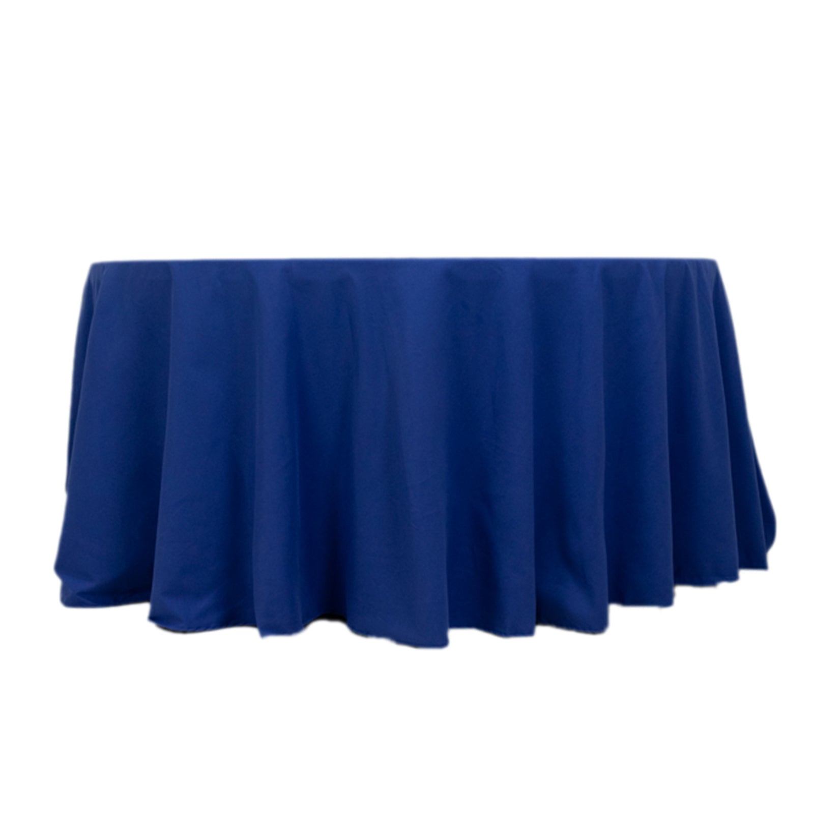 Exclusive Royal Blue 120" Cotton Blend Seamless Wrinkle-Resistant Round Tablecloth