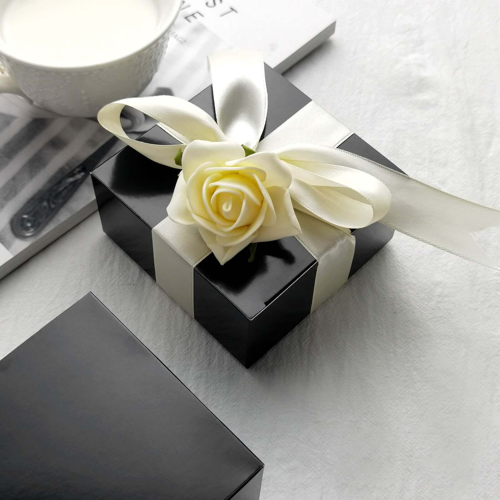 100-Pack 4x4x2 Black DIY Cardstock Cake and Cupcake Party Favor Gift Boxes