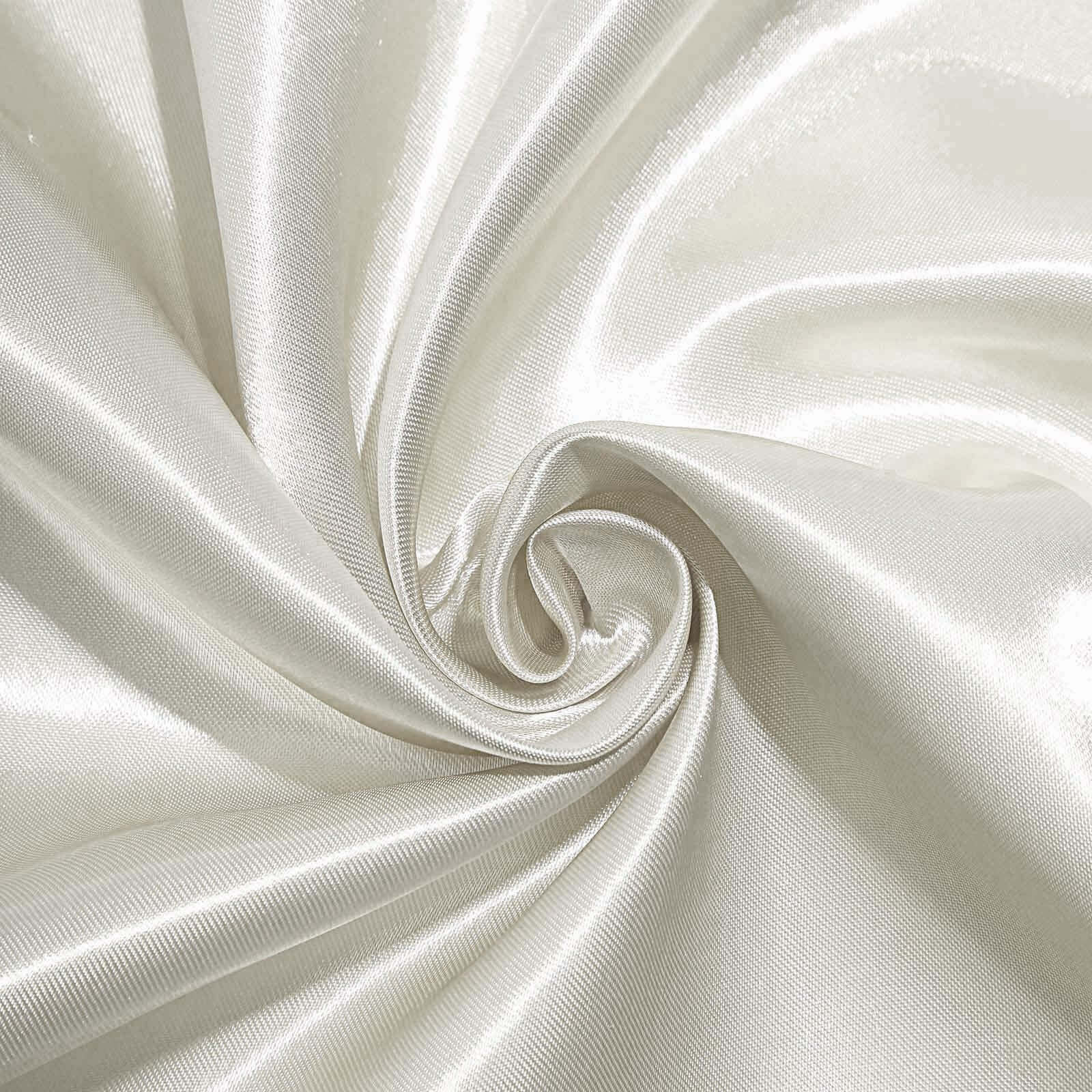 Ivory Seamless Satin Rectangular 90x156 Tablecloth for Various Events