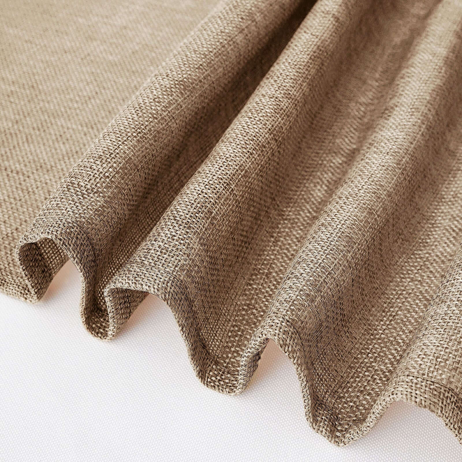 Natural Rustic Faux Burlap Jute Rectangle Tablecloth - Perfect for Events!