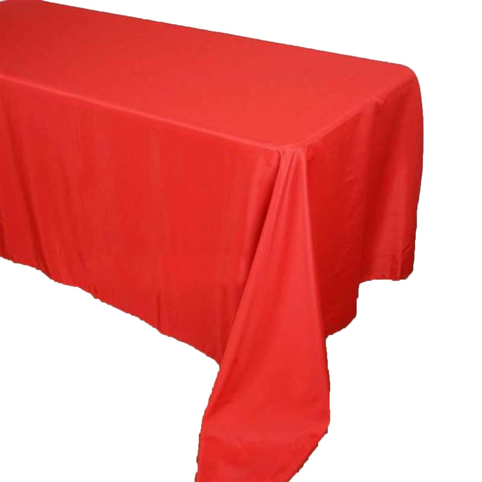 Red Polyester Rectangle Tablecloth 72x120 - Durable, Stylish, and Stain - Resistant Table Cover
