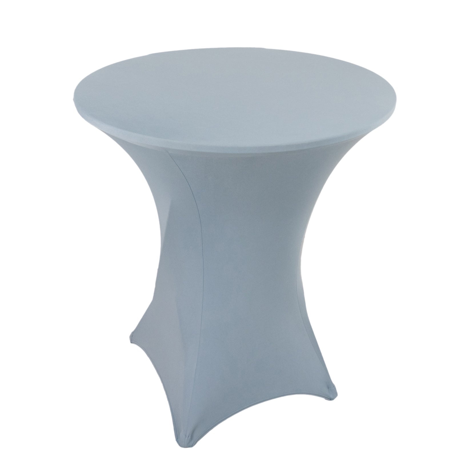 Dusty Blue Spandex Stretch Fitted Cocktail Table Cover - 33 - 36 Inches, Easy to Maintain