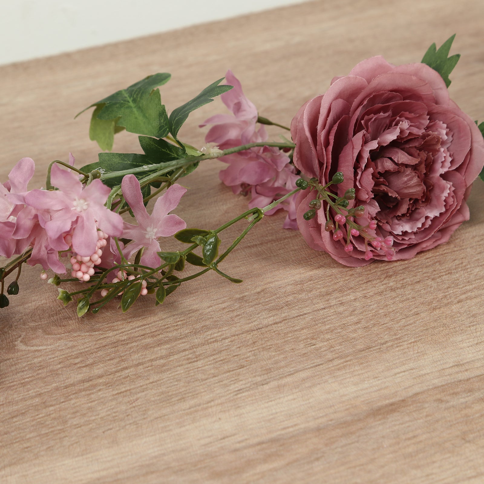 Hot! 6ft Dusty Rose Artificial Silk Peony & Rose Flower Garland