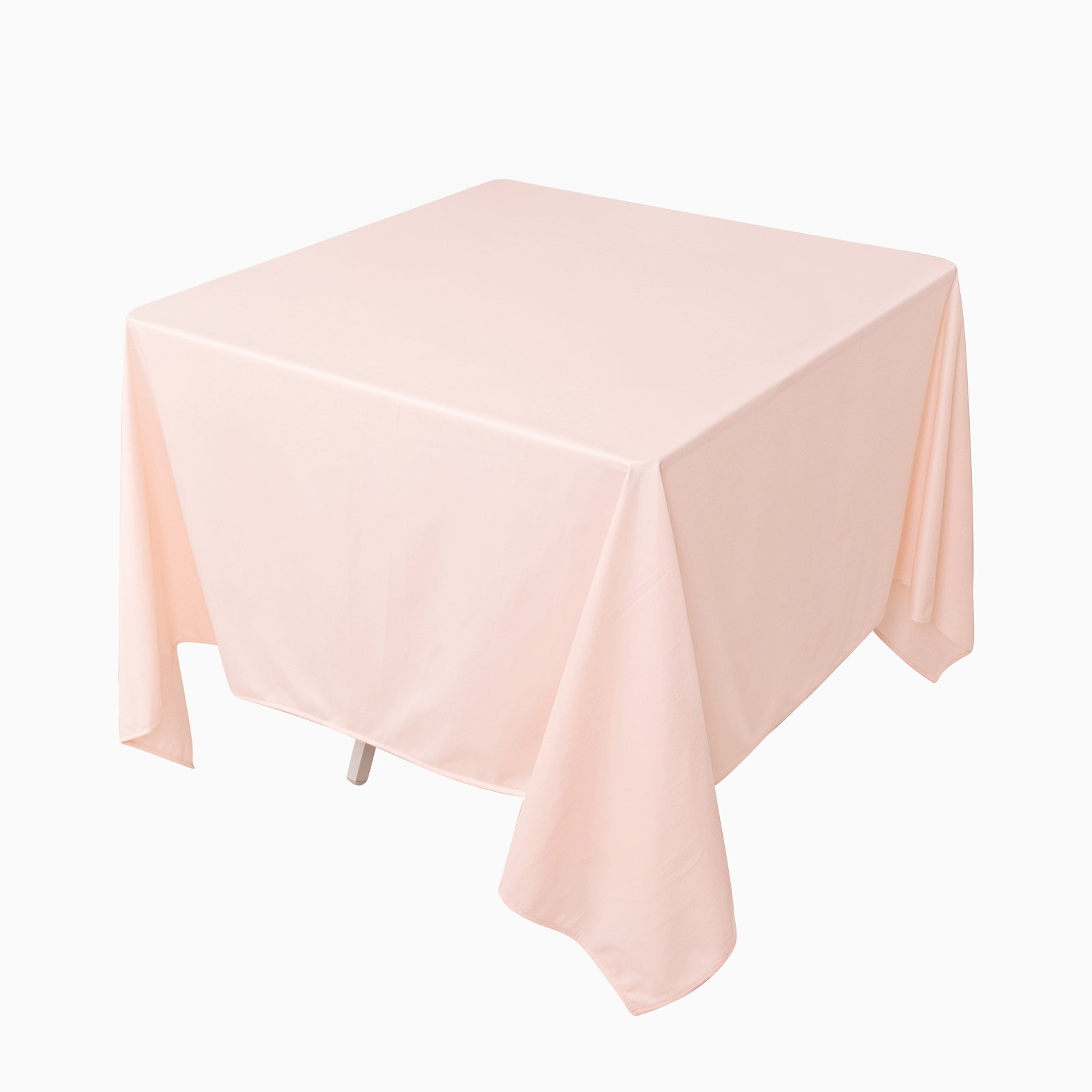 Premium Blush 70x70 Wrinkle-Free & Stain-Resistant Scuba Square Tablecloth