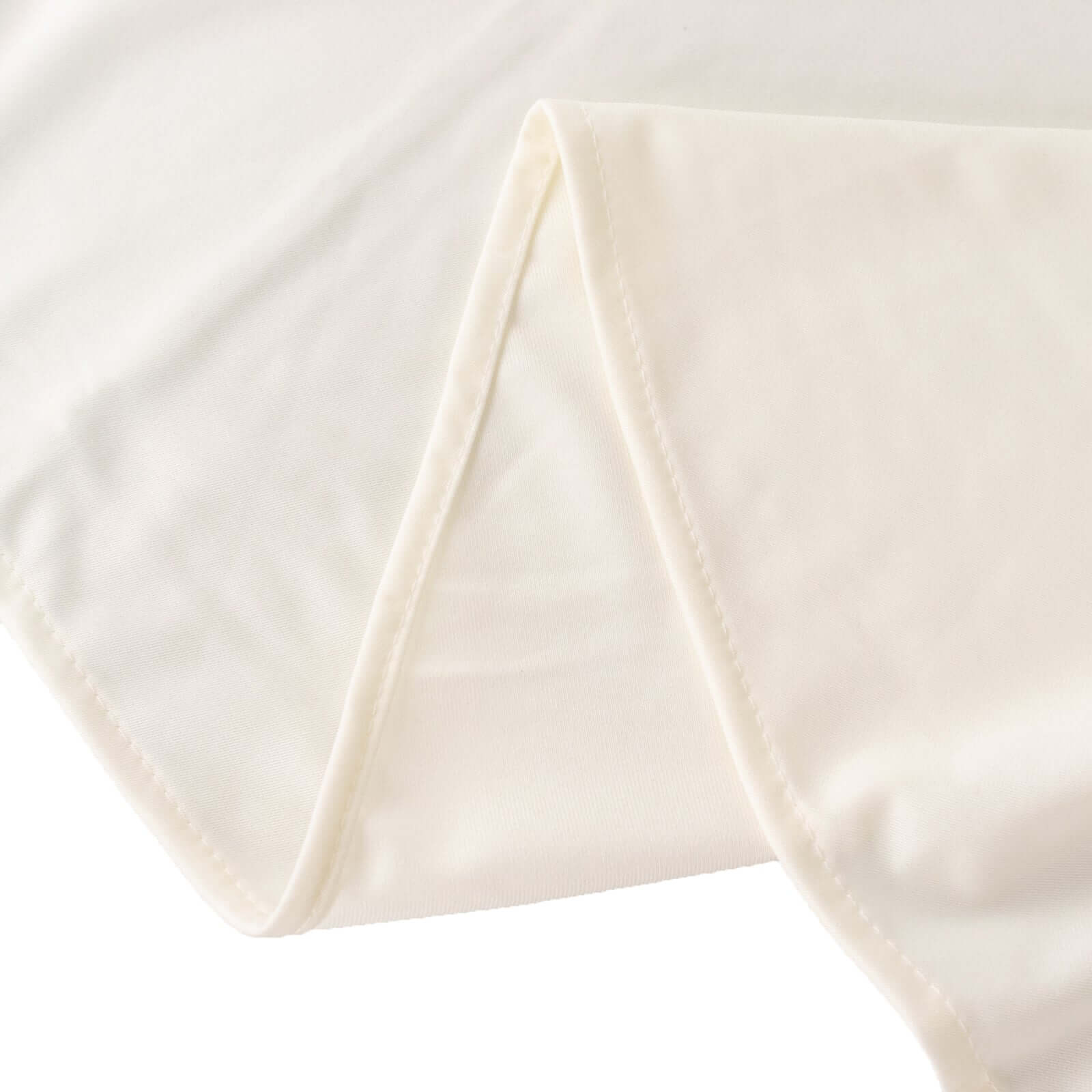 Ivory Premium Wrinkle-Free & Stain-Resistant 108' Scuba Round Tablecloth