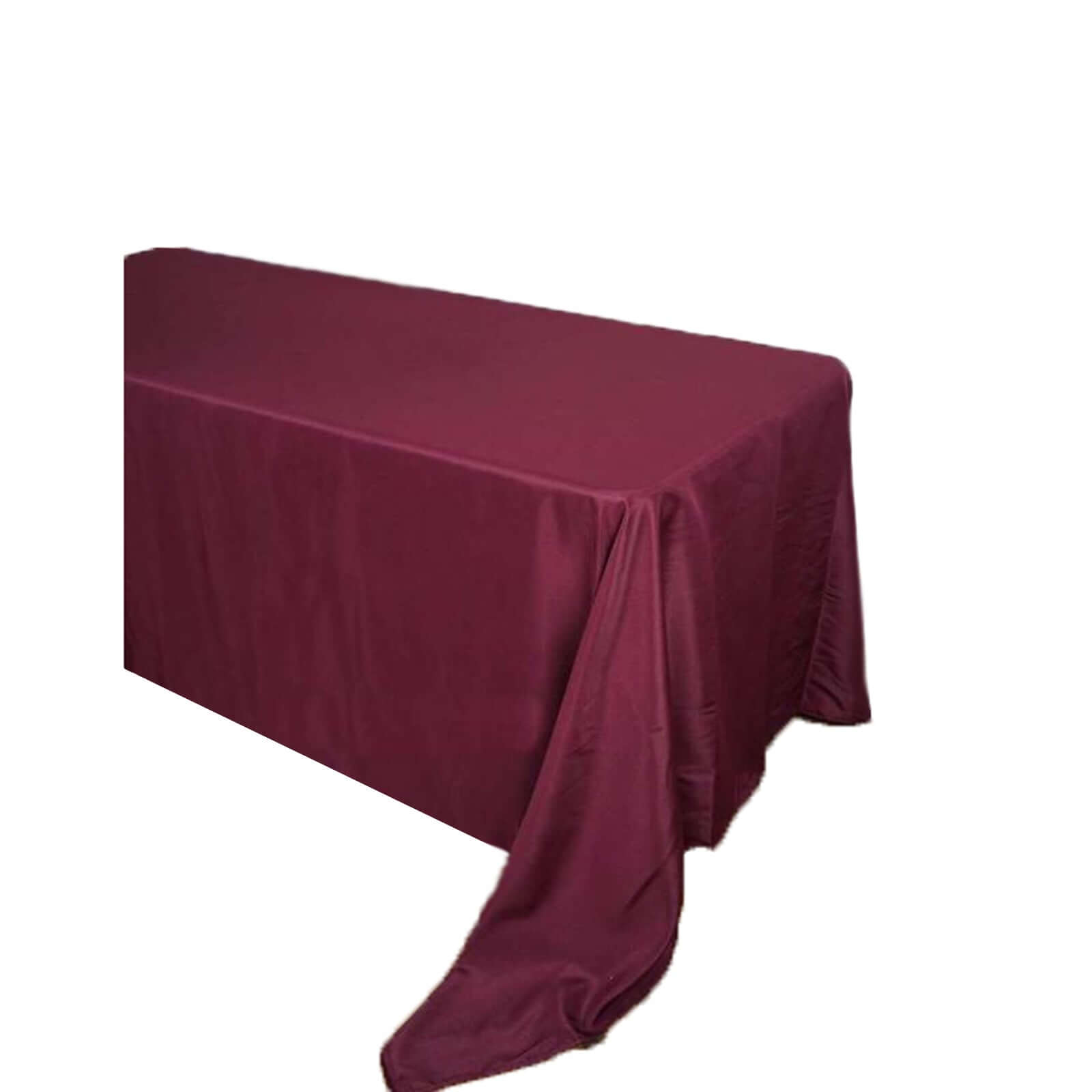 Burgundy Seamless Wrinkle-Resistant 90x156 Polyester Rectangle Tablecloth