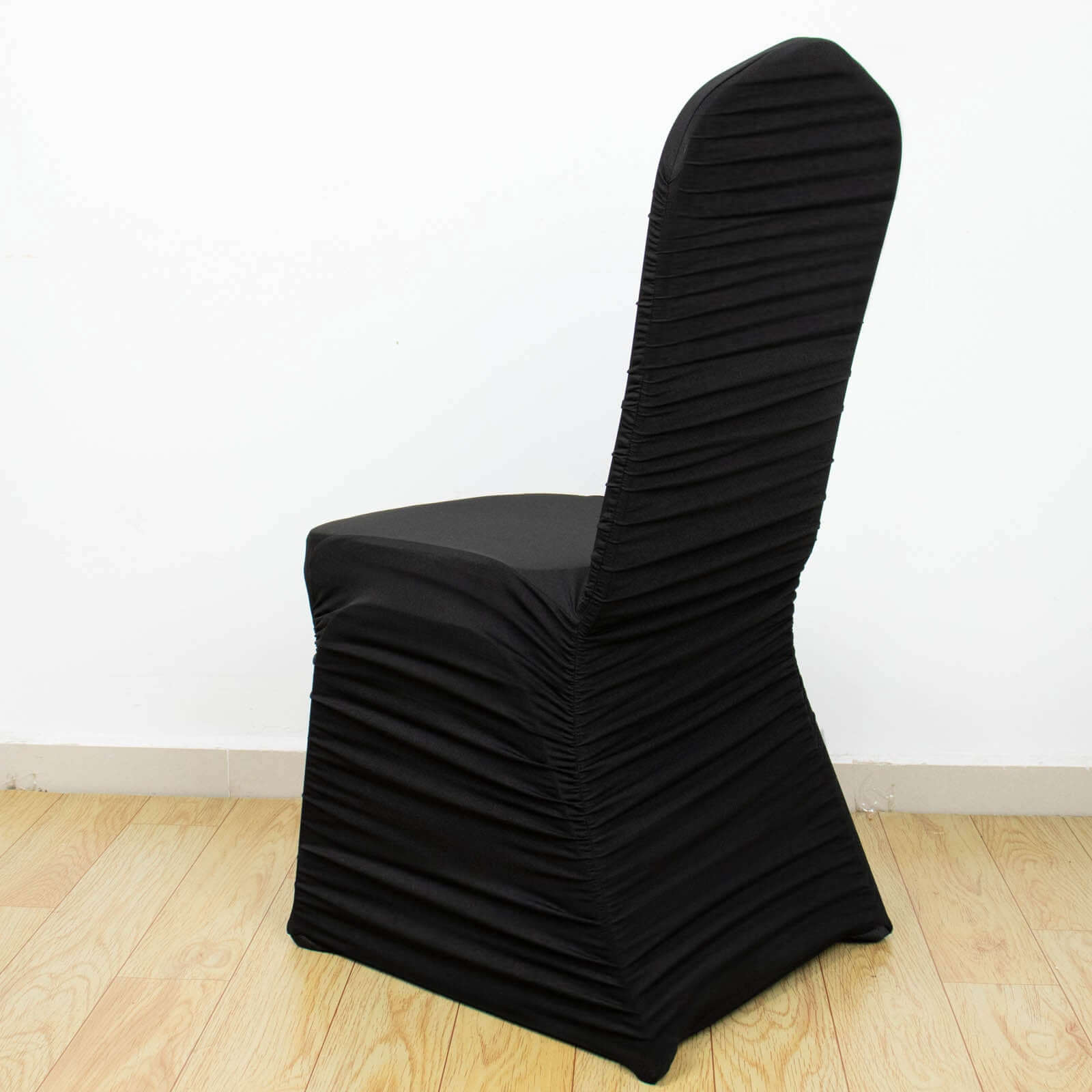 Black Premium Spandex Rouge Stretch Slip-On Cover for Banquet Chairs