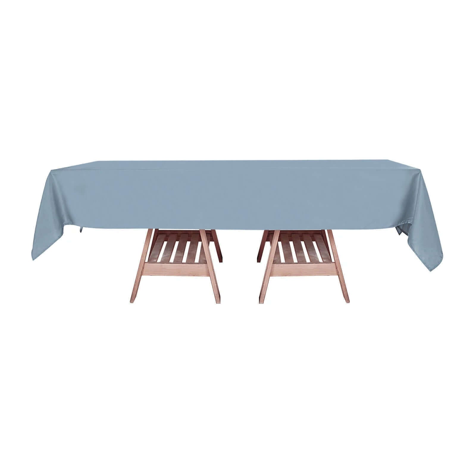 Durable and Stylish 60x102 Rectangle Dusty Blue Polyester Tablecloth
