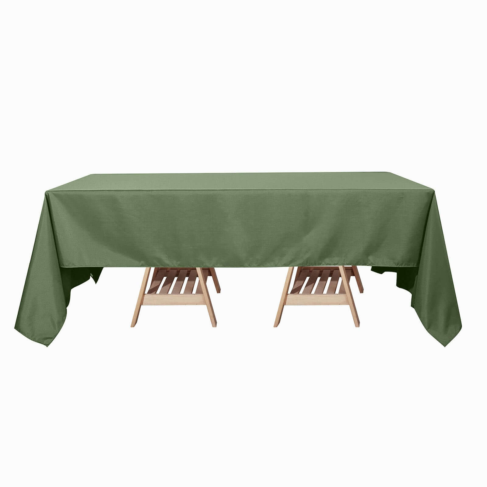 Olive Green Polyester Wrinkle-Resistant 60x126 Rectangle Tablecloth - Great for Events