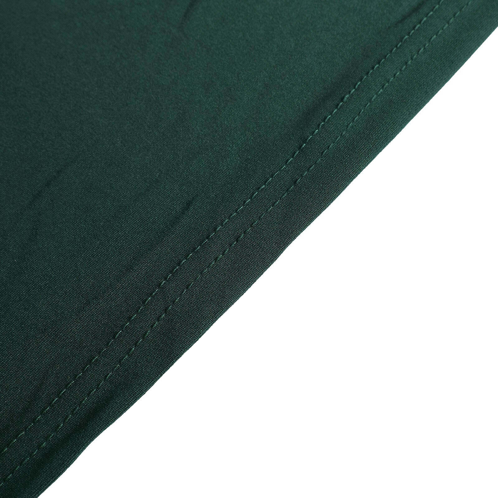 Durable 6ft Stretch Spandex Rectangle Tablecloth in Hunter Emerald Green